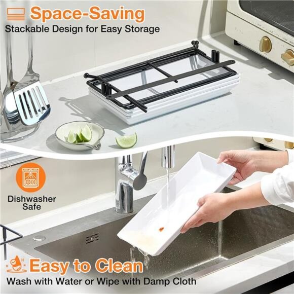 3 Tier Serving Tray Set White Tiered Dessert Stand Fruit Veggie Snack Platters - Picture 6 of 7